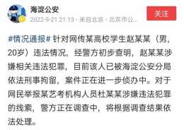 北電導演系趙韋弦，已被海淀警方刑拘，杜英哲相信也不遠了