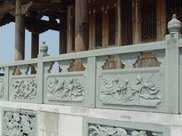 寺廟中的石雕欄杆可以雕刻哪些圖案