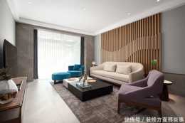 210平復式設計,客廳打破傳統中式框架凝練為簡潔現代家居