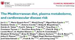 代謝組學文獻分享：地中海飲食、血漿代謝組和心血管疾病風險