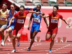 男子4*100米接力決賽第4名，平了奧運會的最好記錄，恭喜中國田徑